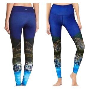 Alo Yoga Blue DreamScape‎ CityScape Leggings Women's Size S